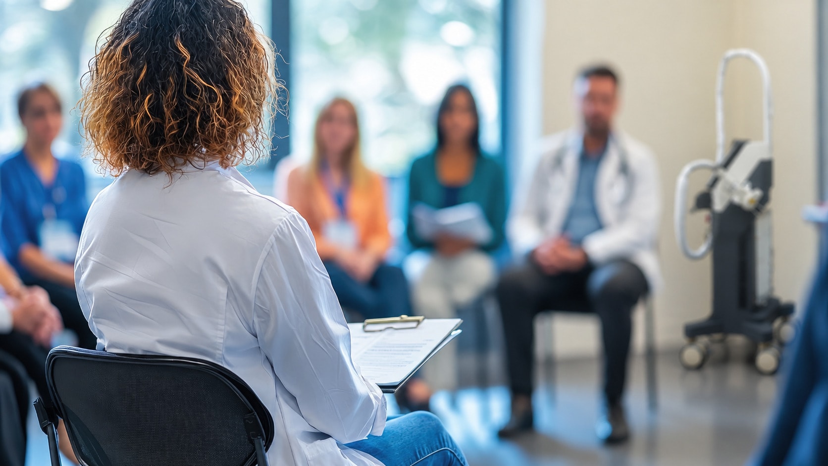Médicos durante una sesión de formación continua